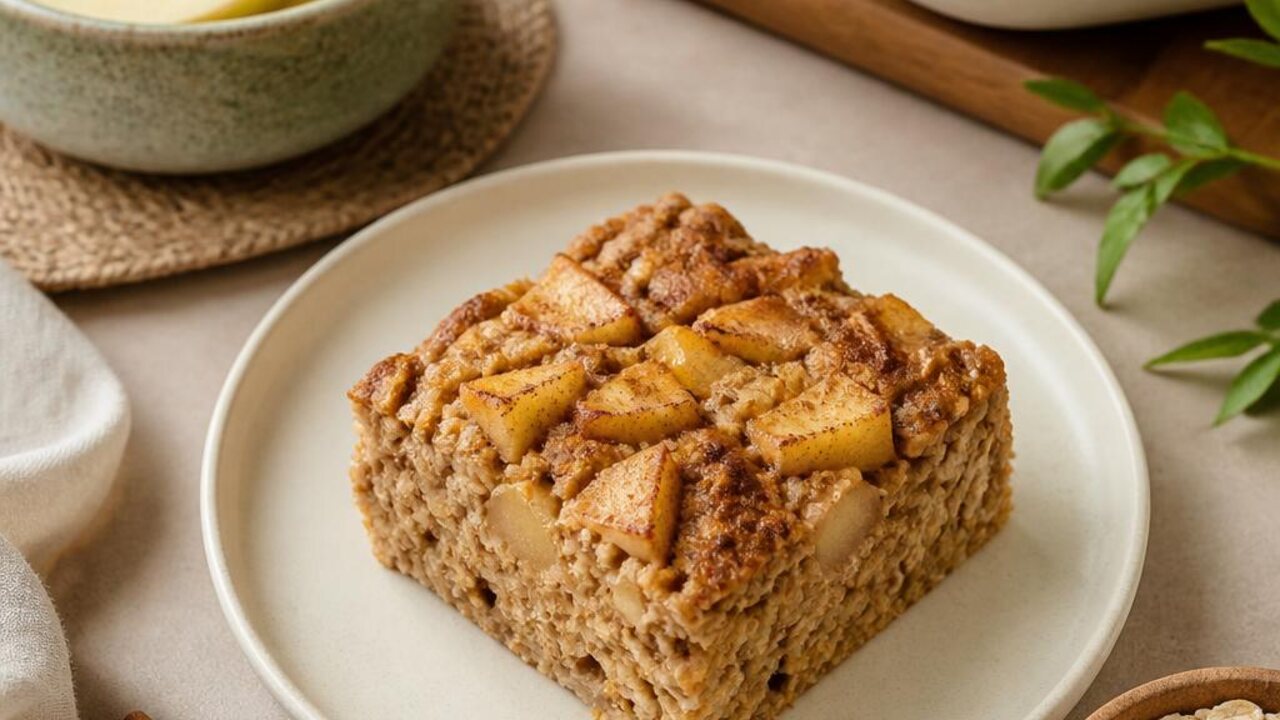 Apple Cinnamon Baked Oatmeal for Make-Ahead Breakfast