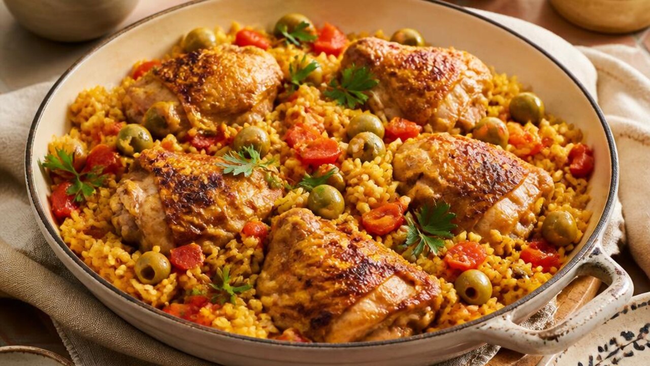 Arroz con Pollo with Olives