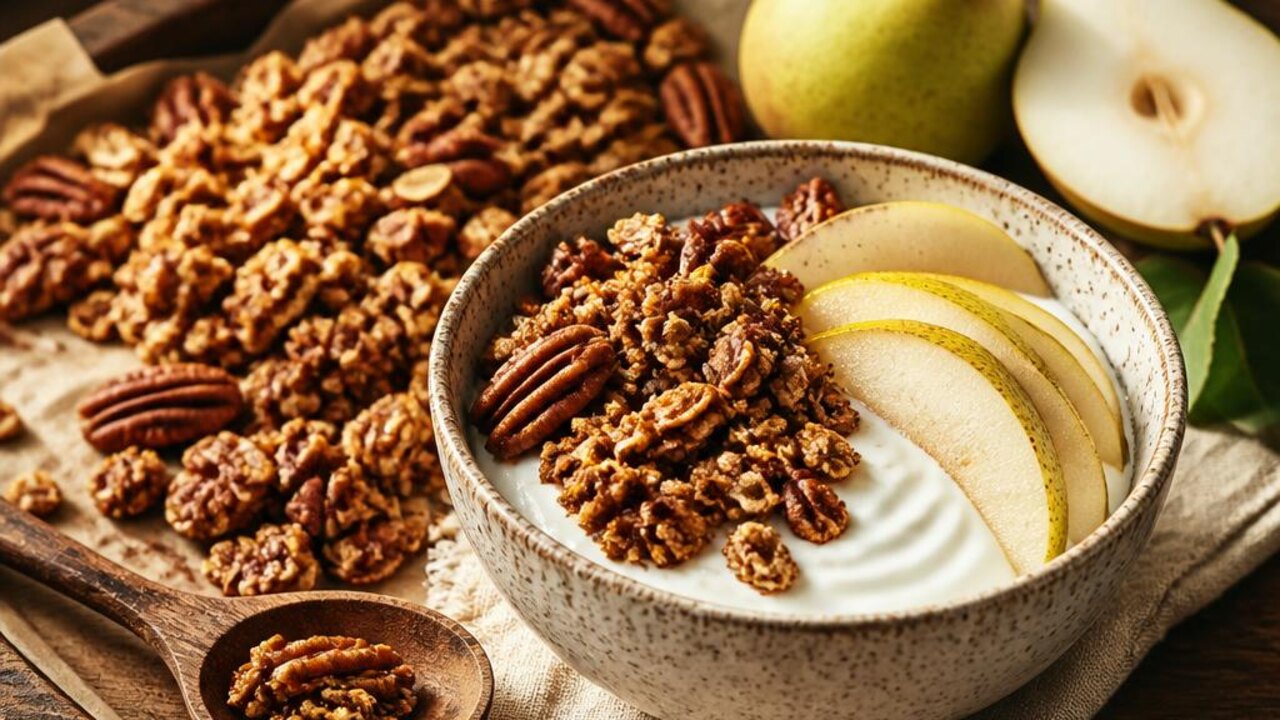 Cinnamon Pecan Granola Clusters