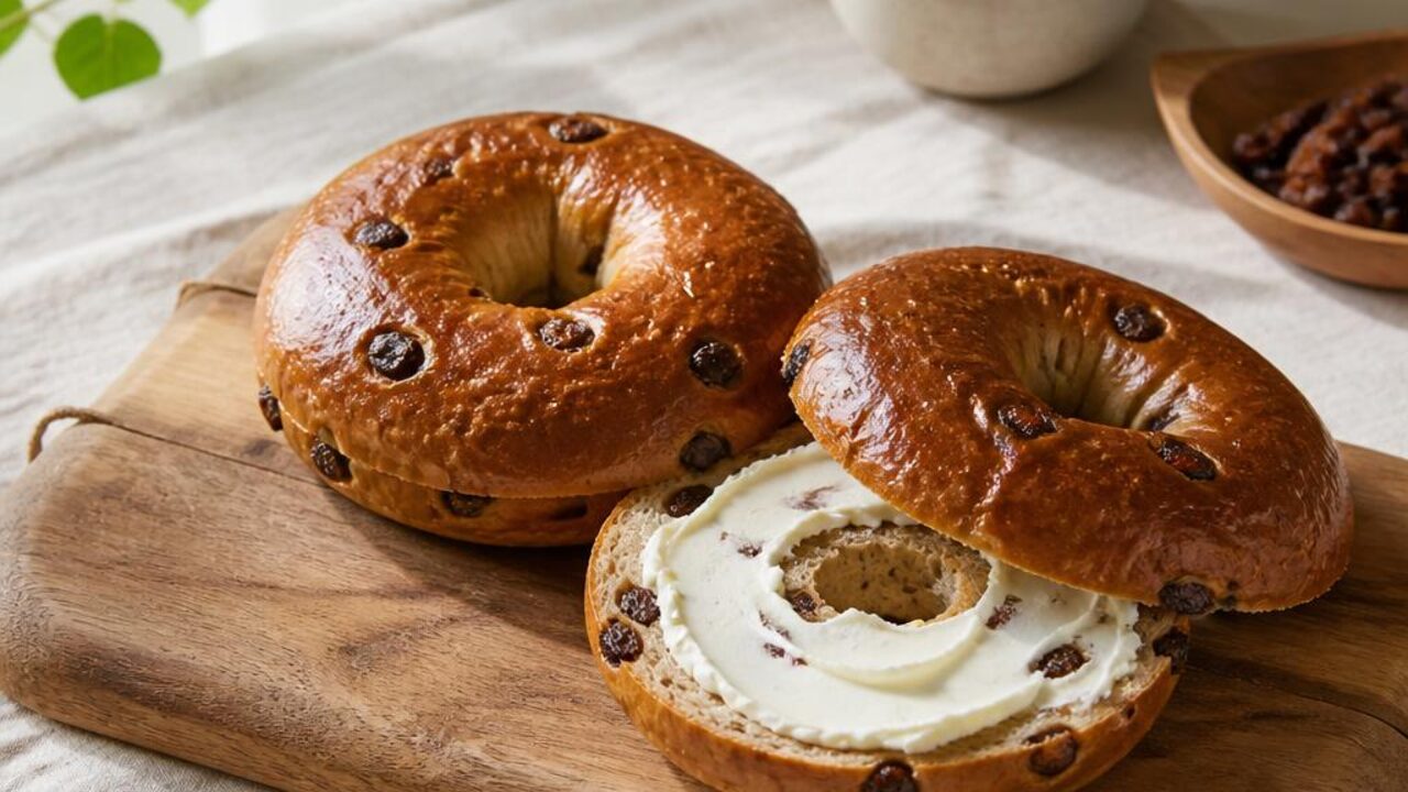 Cinnamon Raisin Breakfast Bagels