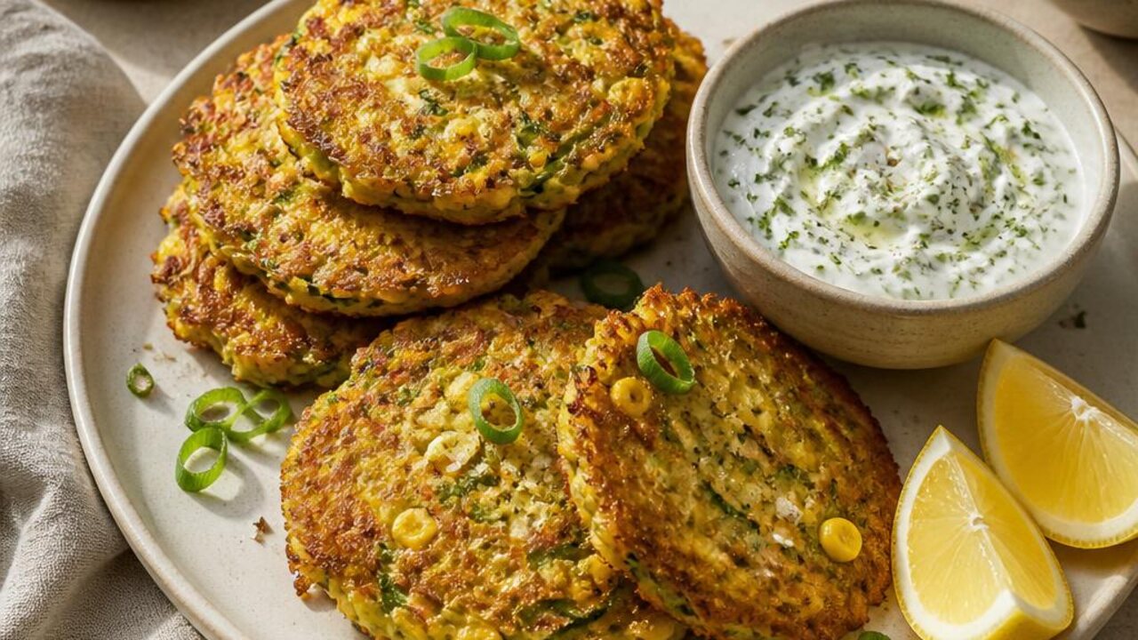 Crispy Corn and Zucchini Fritters