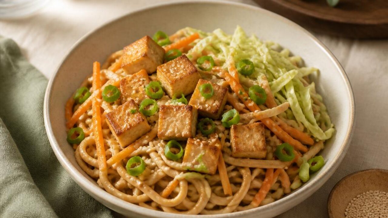 Crispy Sesame Tofu Noodles for a Quick Dinner