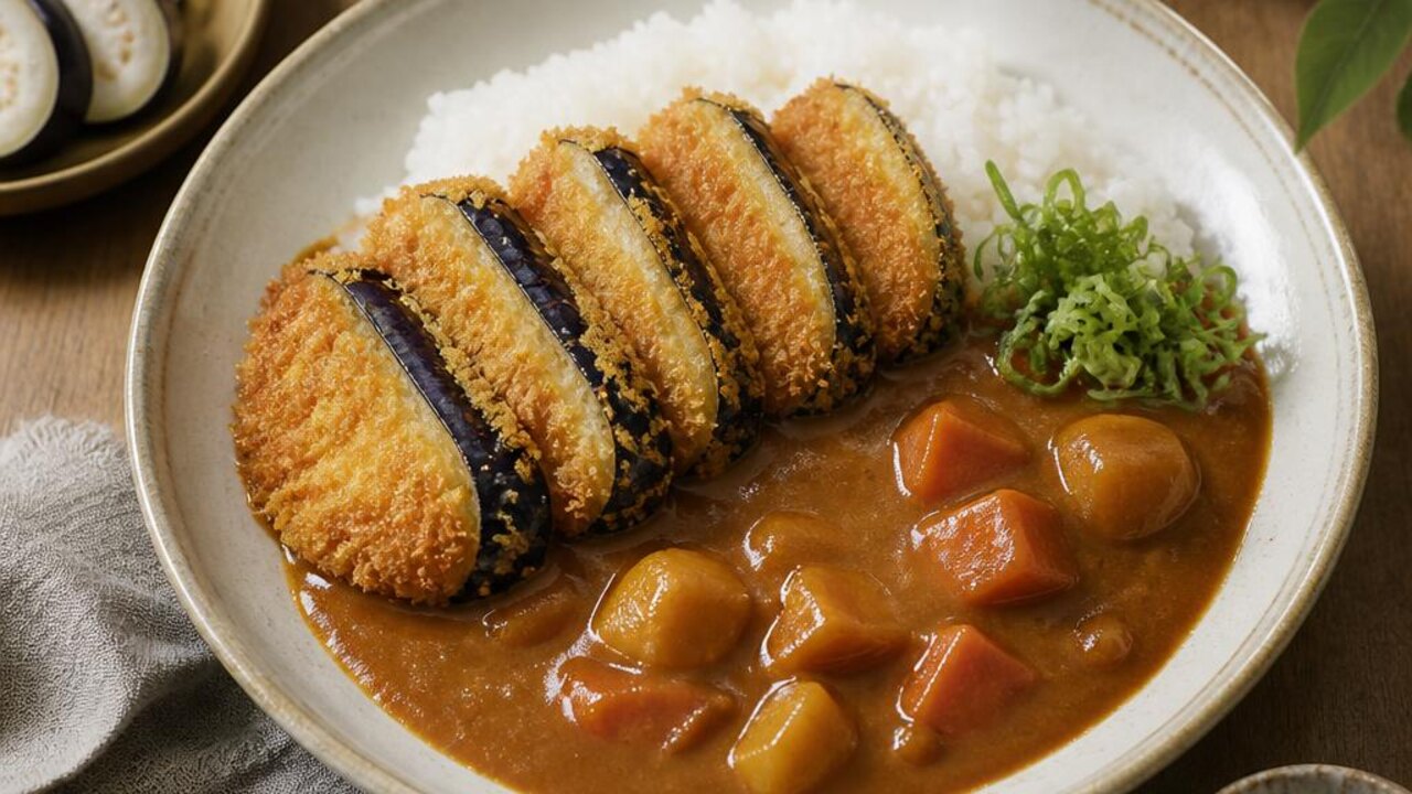 Eggplant Katsu Curry with Rice