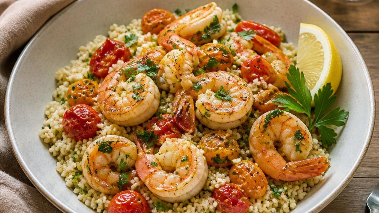 Garlic Shrimp with Lemon Couscous