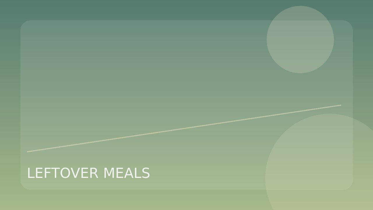 Plan Leftover Meals That Work for Real Households