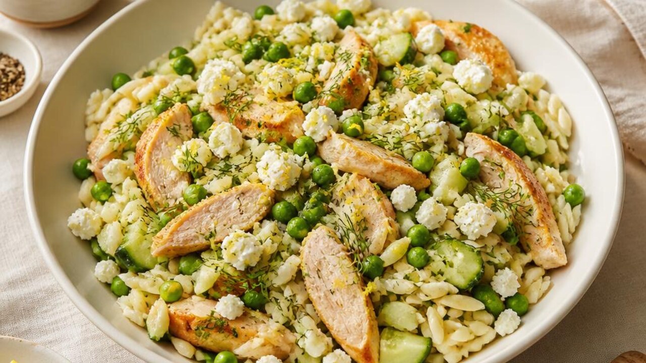 Lemon Chicken and Orzo Picnic Salad