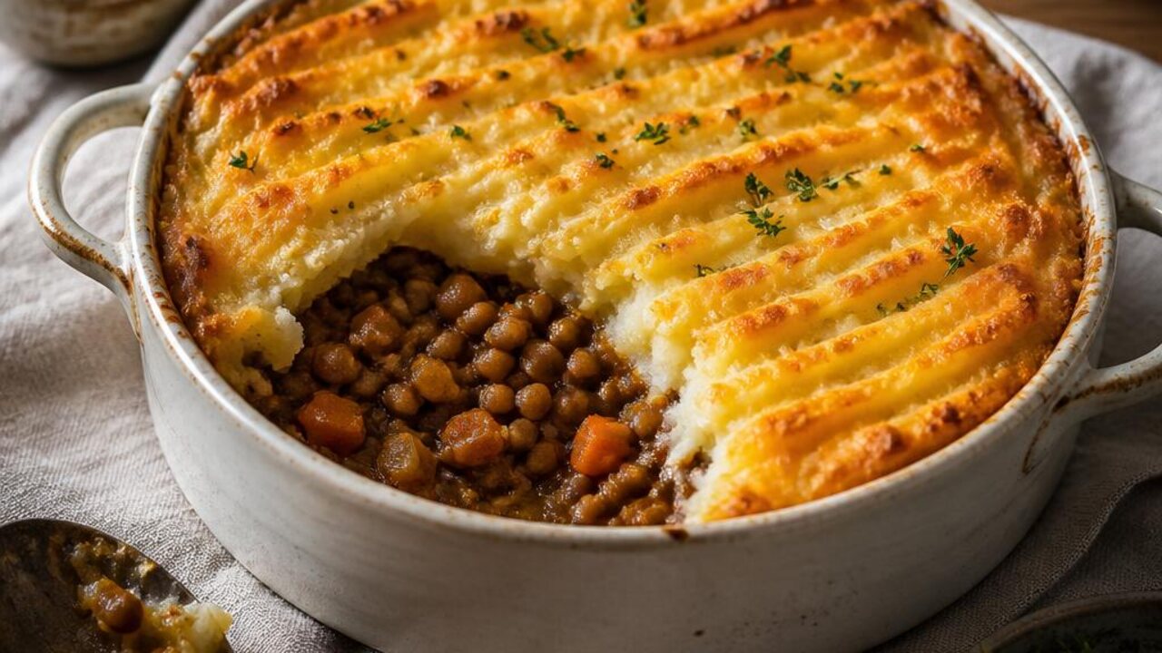 Lentil Shepherd's Pie with Cheddar Potatoes