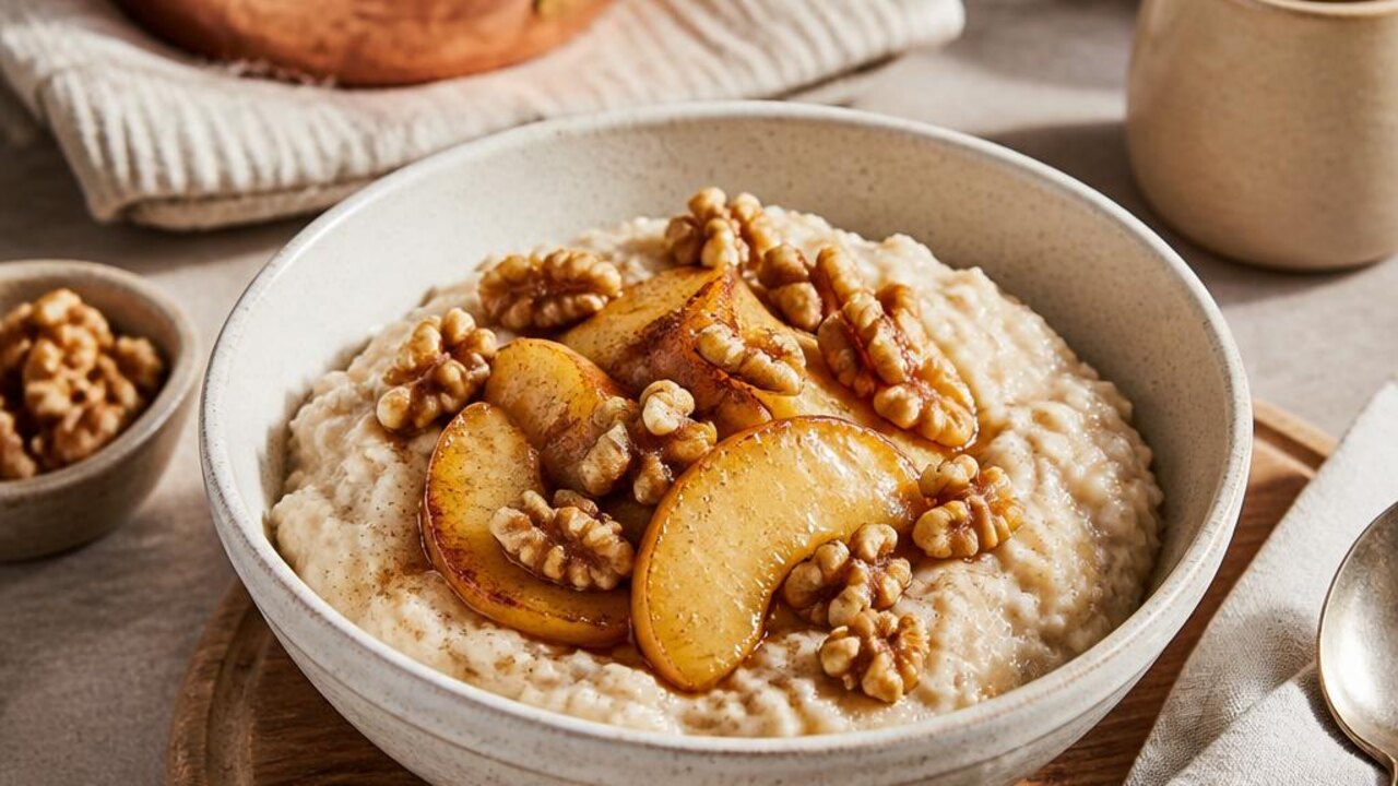 Maple Steel-Cut Oats with Warm Apples