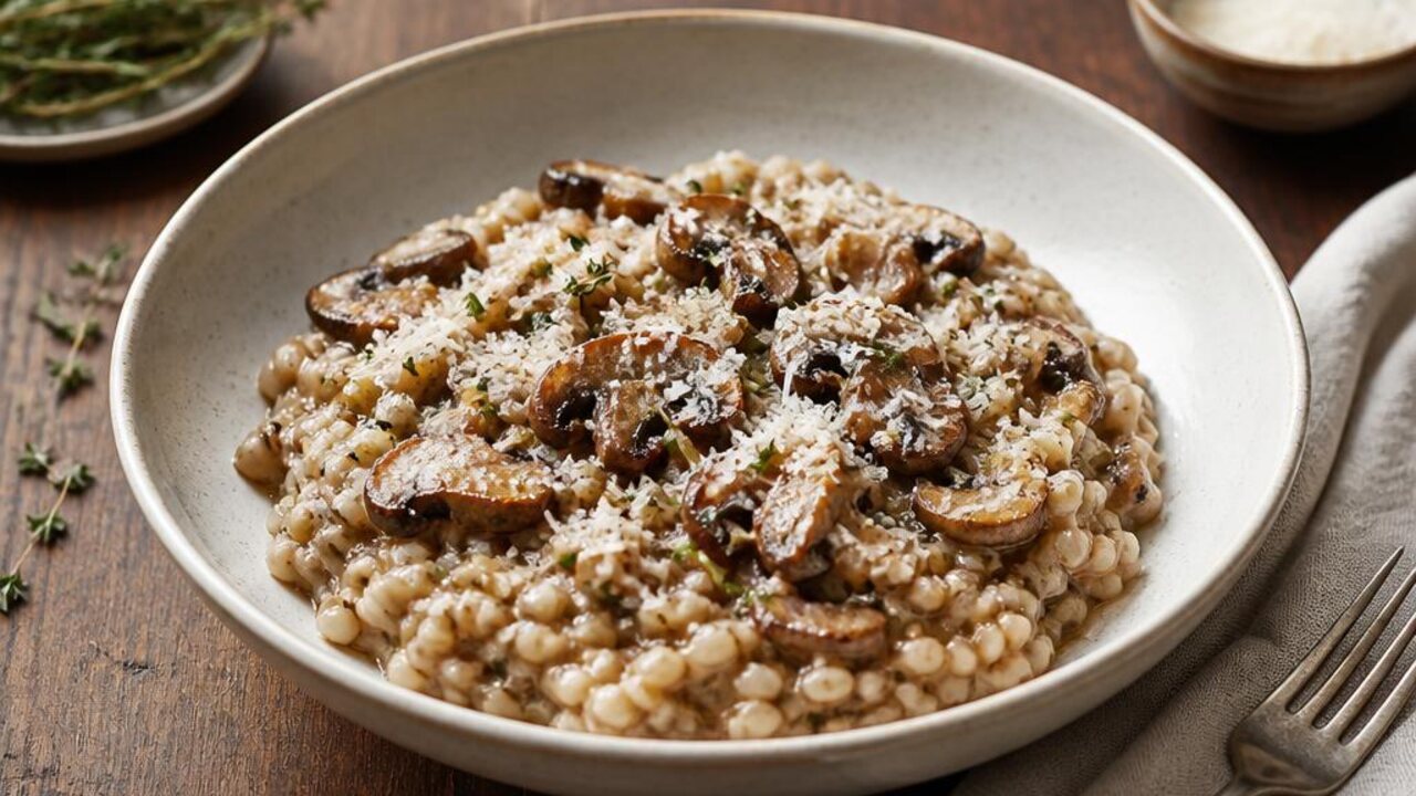 Mushroom Barley Risotto with Thyme