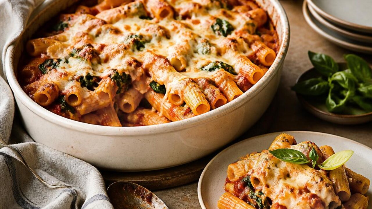 One-Dish Spinach Baked Ziti