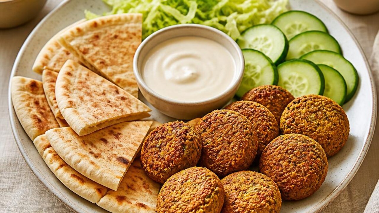 Oven-Baked Falafel and Herb Pita Boxes