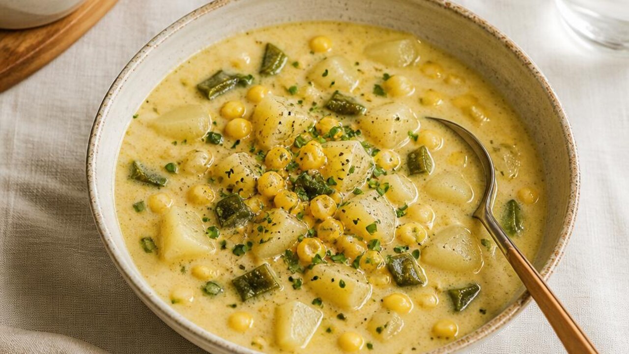 Poblano, Corn, and Potato Chowder