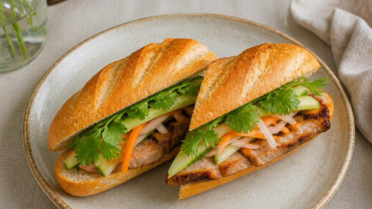 Pork Banh Mi with Quick Pickled Vegetables
