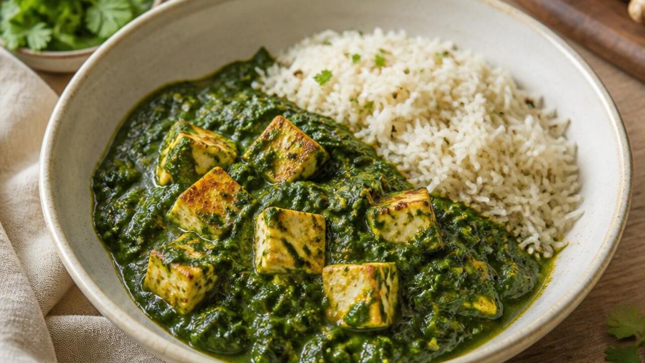 Saag Paneer with Cumin Rice