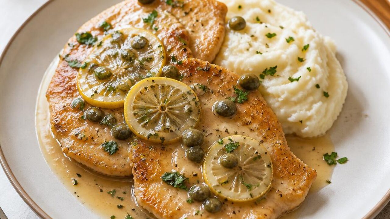 Skillet Chicken Piccata with Lemon and Capers