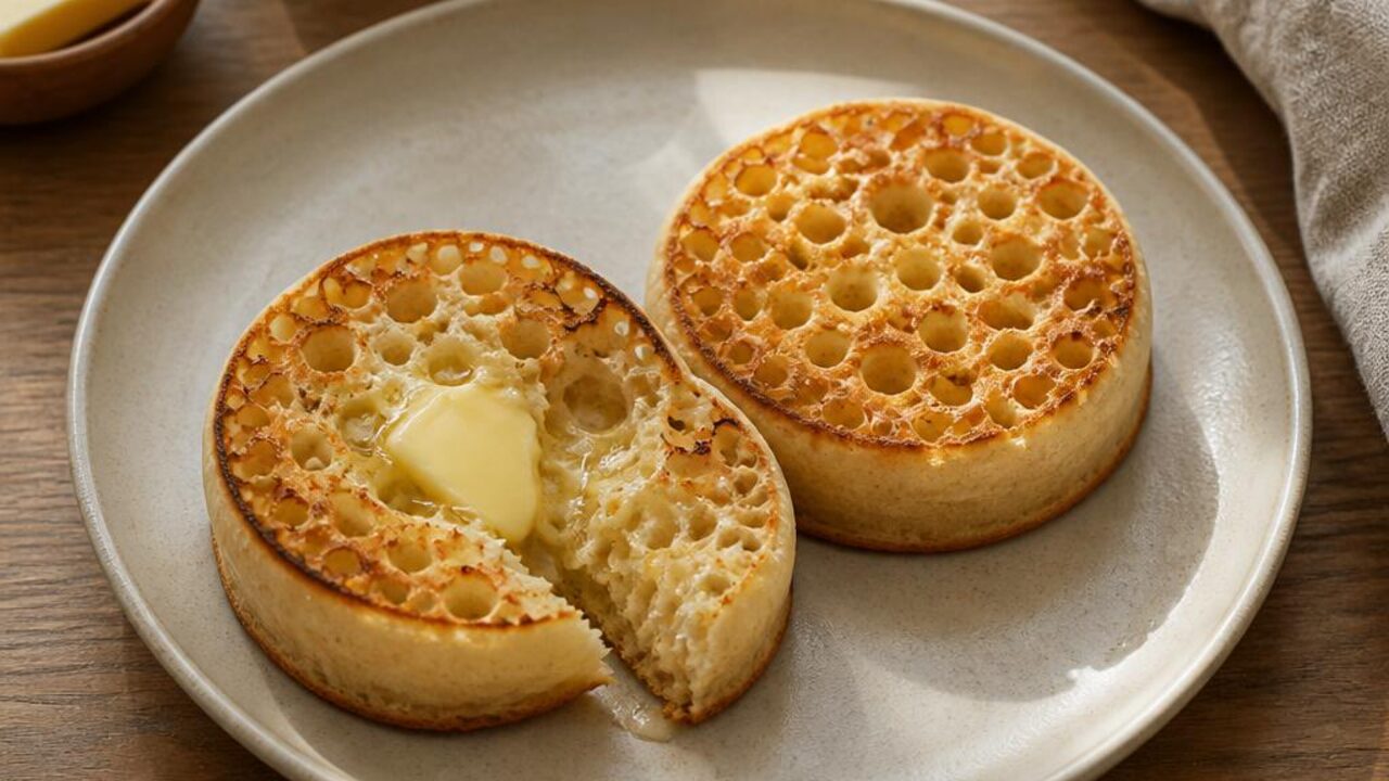 Sourdough Discard Skillet Crumpets
