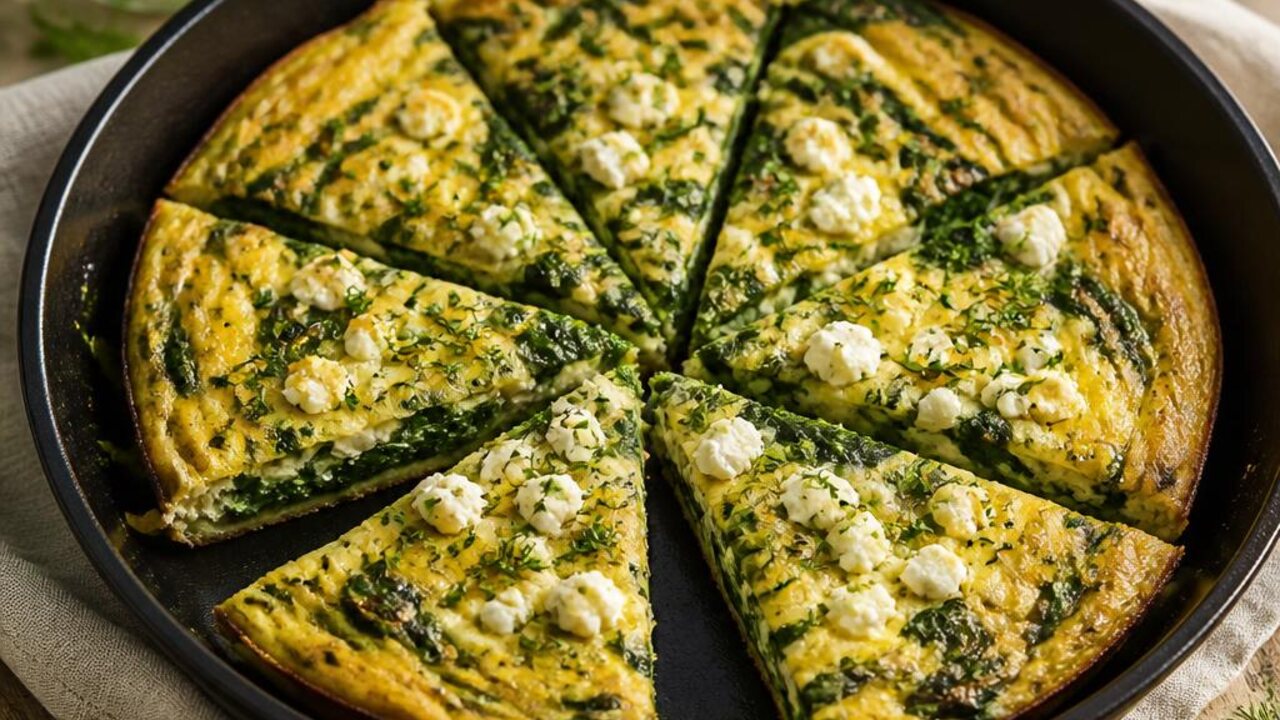Spinach and Feta Skillet Frittata