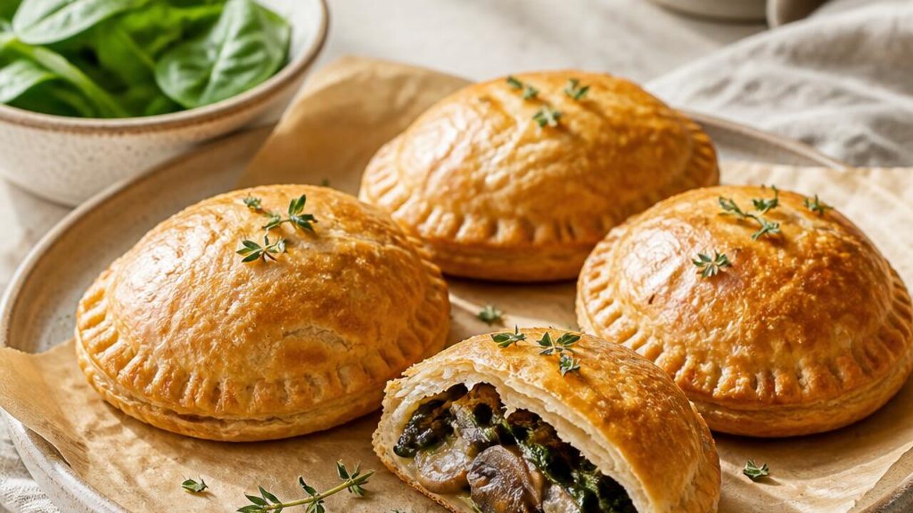 Spinach and Mushroom Hand Pies