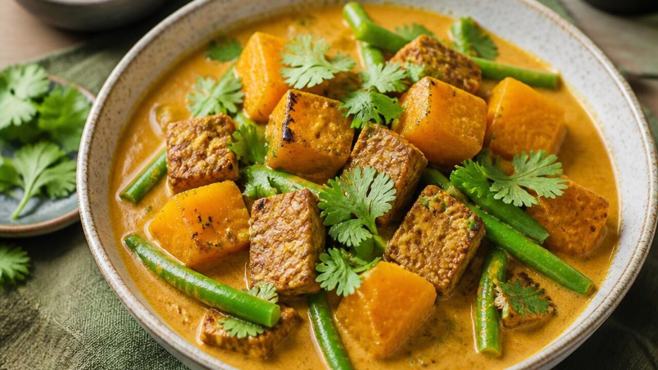 Tempeh Red Curry with Winter Squash