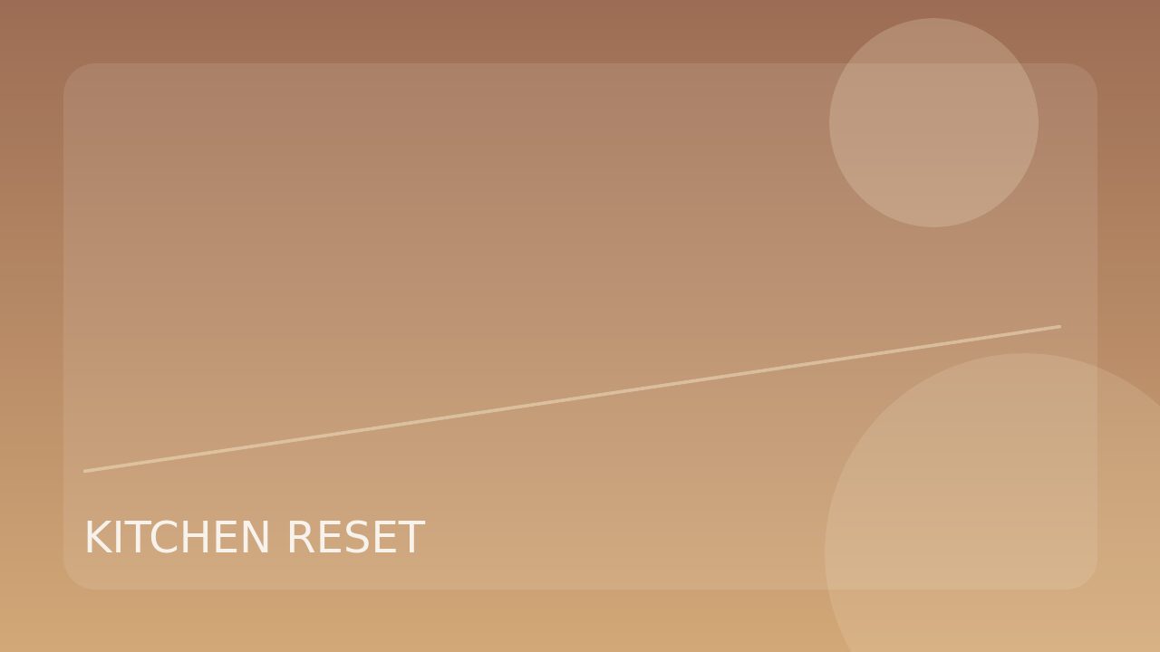 The Ten-Minute Kitchen Reset That Supports the Week