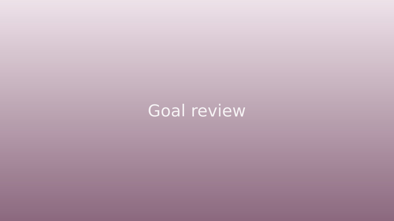 A Weekly Goal Review That Ends With One Clear Next Step